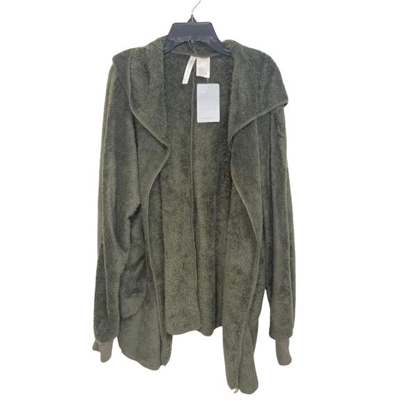 Forgotten‎ Grace Plush Cardigan Green Size Medium NWT - Picture 2 of 4